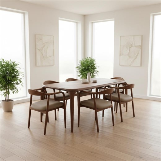 Walnut Table, Living Room Tables, Modern Dining Table and Chairs, Wooden Kitchen Furniture - Etsy