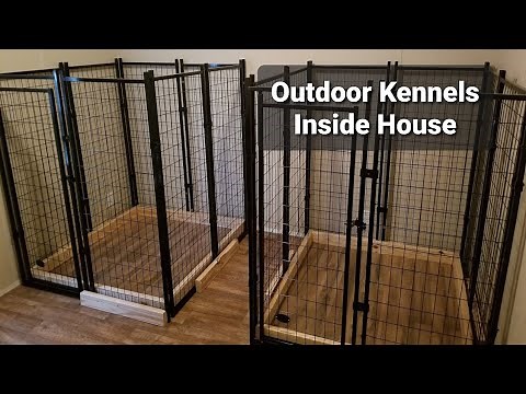 KennelMaster Outdoor Kennel Set Up Inside House DK644WC