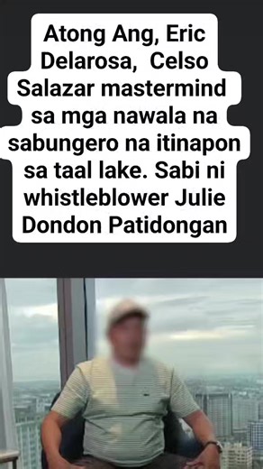 The whistleblower who has tagged businessman Atong Ang in connection with the missing cockfighting enthusiasts is known as Alyas "Totoy". He has also recently been identified as Julie "Dondon" Patidongan. Alyas "Totoy", who is a security guard at a cockfighting arena, has implicated Atong Ang as the orchestrator of crimes related to the disappearance of the cockfighters. He claimed that Ang ordered the abduction and execution of individuals who defied his operations. #philippineswelove #Gretchen