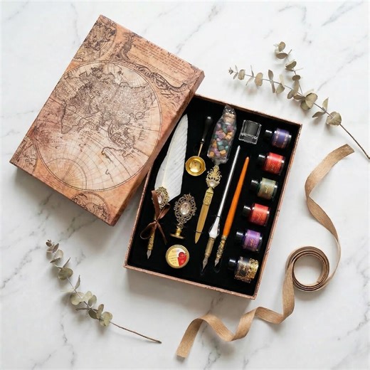 Luxury Wax Seal Stamp Calligraphy Set – Old World Style Writing Kit - Etsy