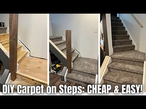 Finishing Basement #18: DIY Carpet on Steps | Easy & Only $100!