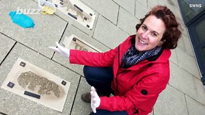 Magic Map! Artist Creates Magical Trail Of Street Art That Only Appears When It Rains!