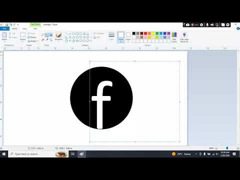 How to create facebook logo in Ms paintHow to make Facebook logo in Ms paint