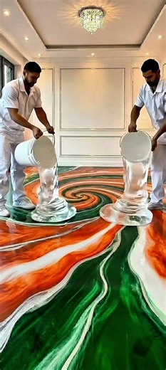 IMPOSSIBLE Marble Epoxy Floor Design 😲 #luxury #epoxyfloor #satisfying