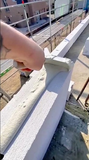 Hollow Block Installation: Laying the First Course with Guide String