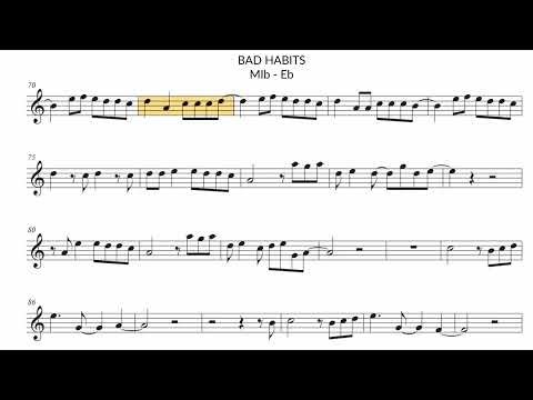 Bad Habits Sax Alto