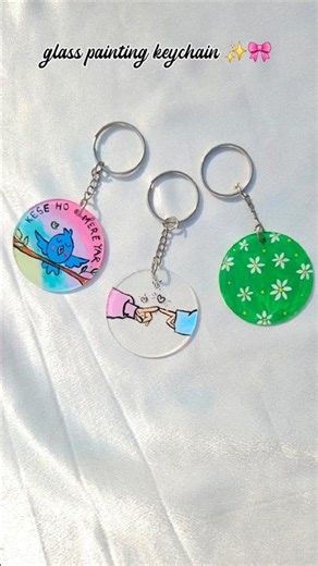 diy glass painting keychains✨️#diy #crafts craf