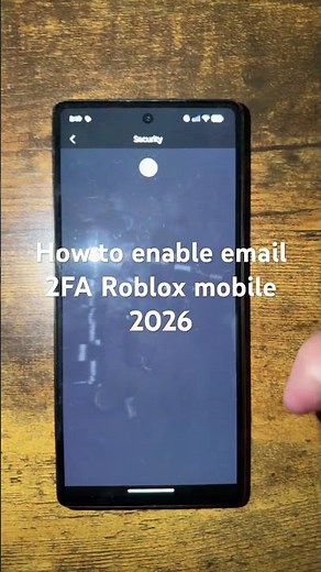 How to enable email 2FA Roblox mobile 2026