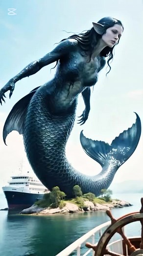 Human-Faced Fish Jumps Out of Ocean