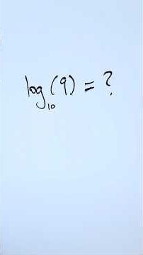 Approximate Value of log(9) using Differentials
