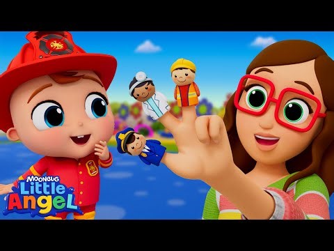 Finger Family Fun! 👮 Police, Doctor, Firefigher & More! | Little Angel Kids Songs & Nursery Rhymes