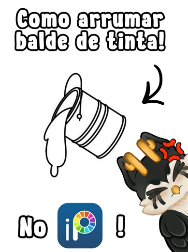 Como pintar com balde de tinta no Ibis Paint