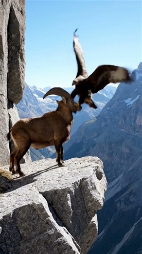 The Eagle Came From 300m — One Move Saved the Ibex