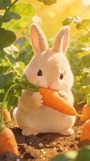 Cute rabbit Eating in Nature | AI Generated Wildlife Moments