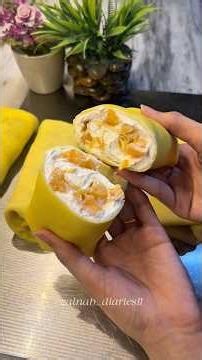 Mango crepe roll 🥭😍 #food #foodie #cooking #delicious #yummy