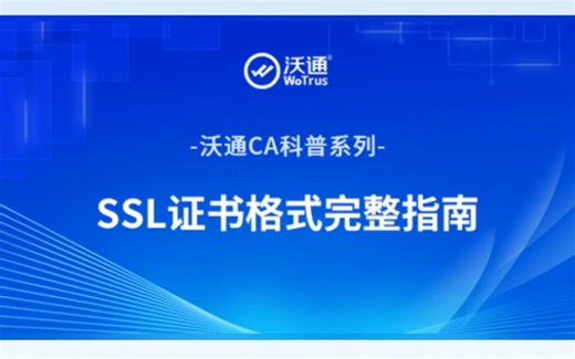 SSL证书格式完整指南