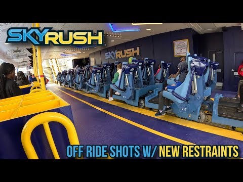 Skyrush Off Ride Shots With New Restraints | Hersheypark | 2024