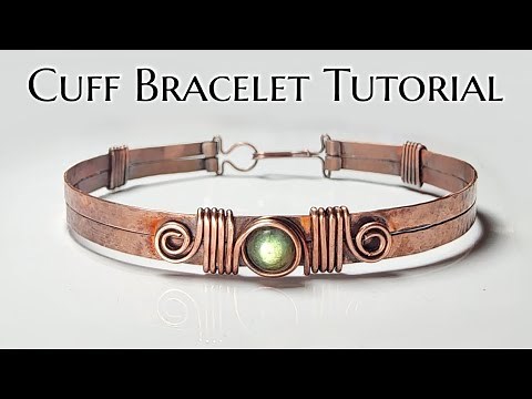 Hammered Cuff Bracelet with Clasp: Wire Wrapping Tutorial: DIY Jewelry