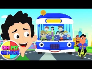 The Wheels On The Bus | School Bus Song | Nursery Rhymes and Baby Songs with Oh My Genius - Videos For Kids
