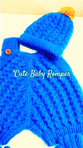 Stylish Baby Romper Bnany Ka Asan Tarika😍💙|Knitting Tutorial#shorts#uniqueknittingpk
