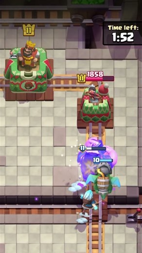 Royal Giant, Ice Wizard & Inferno Dragon VS Princess Tower in #clashroyale