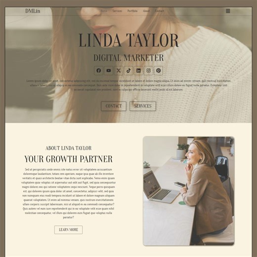 Wordpress Website Template | Elementor (free) Digital Marketing Template | for Digital Marketers and Similar Jobs - Etsy