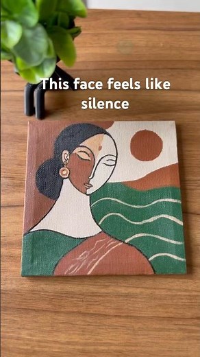 Easy Abstract Face Painting | Modern Indian Folk Style Art