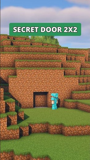 Secret Door 2x2 Tutorial #minecraft