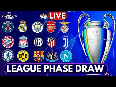 🔴UEFA CHAMPIONS LEAGUE DRAW LIVE | League Phase Pot | UCL Draw Results