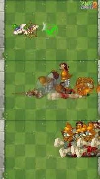 PvZ 2 - 4 Plants Power Up Vs 50 Roman Gargantuars Max Speed - P2 ROUND 6 #shorts #youtubeshorts