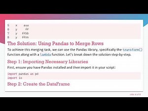 Merging Row Data in Python DataFrames