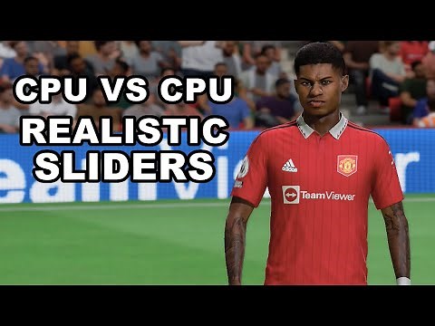Realistic Sliders CPU VS CPU Settings + Gameplay | FIFA 23