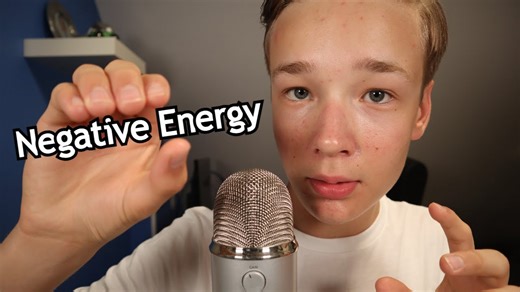 ASMR plucking & removing your negative energy
