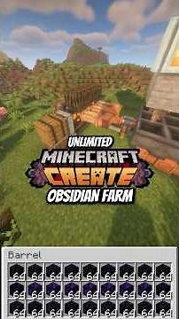 Obsidian Farm Minecraft Create #createmod #minecraft