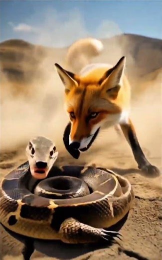 A Fox Searching for Prey, Found a Dragon Snake