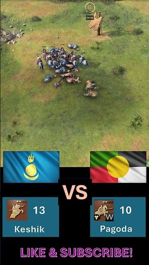 Feudal Keshik VS Feudal Pagoda | No Upgrades | Age of Empires IV