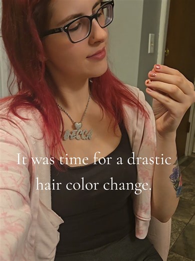 My hair is now red. ☺️ Color from: got2b metallics-Dark Ruby #redhair #redhairgirl #haircolorideas