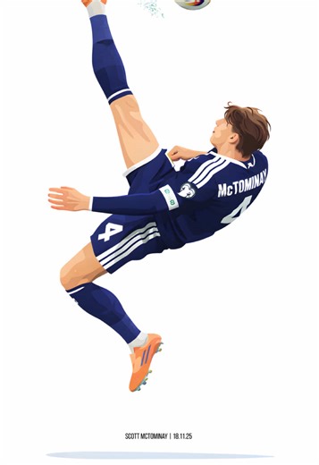 Artistic Interpretation of Scott McTominay's Football Moments