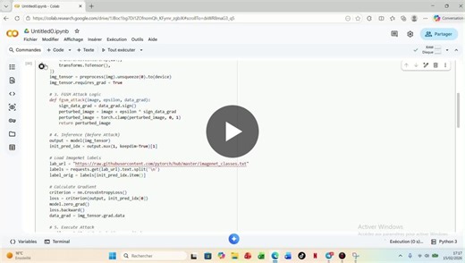 #intelligenceartificielle #machinelearning #deeplearning #cybersecurite #aisecurity #adversarialai #pytorch #computervision #datascience #airesearch | Abdoul Gafarou ZOUNGRANA
