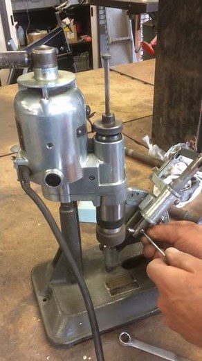 Hall Valveseat Grinder (1943) cutting the grinding stone to the correct angle