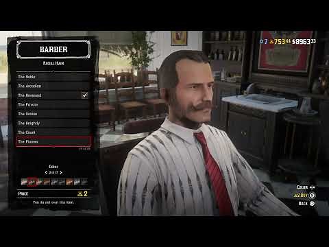 Red Dead Redemption 2 Online | RDO | All Barber Facial Hair Styles as of 1/24/2022 (Reference Video)