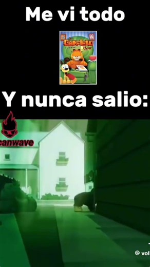 Me vi todo el show de Garfield y nunca salió