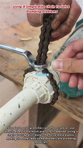 Using A Simple Bike Chain To Solve Plumbing Problems