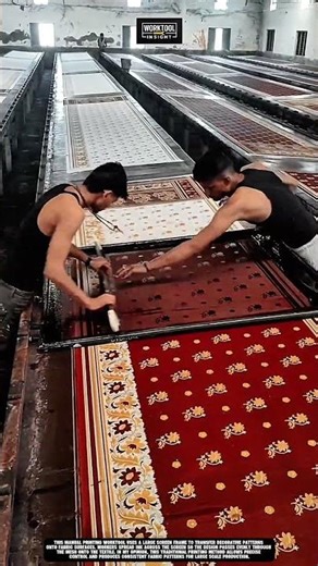 Manual printing worktool that transfers decorative patterns onto fabric surfaces #worktool