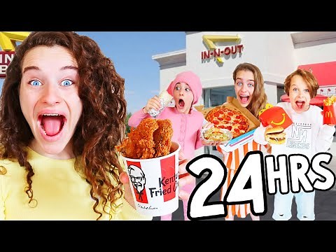 ONLY EATING FAST FOOD For 24 HOURS! (Siri Chooses Our $1000)