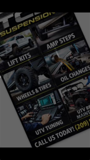 🚙 Lift Kits • AMP Steps • Wheels & Tires • Oil Changes • UTV Tuning & Repair Your one-stop off-road & truck shop 💪 📞 Call or text (209) 576-0569 📍 TCS Suspension — Modesto, CA #TCSSuspension #LiftedTrucks #UTVLife #OffRoadBuild #TruckMods