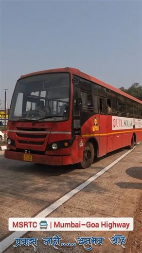 MSRTC Bus Journey 🚍 | Mumbai–Goa Highway | Konkan Road Trip 🌴 #Shorts #Travel