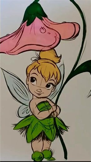 🧚 Tinkerbell Coloring Page #shorts #coloring #disney