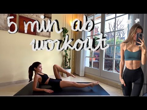 5 MIN hourglass pilates ab workout // repeat this to snatch your waist // no equipment