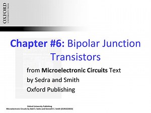 Chapter #6: Bipolar Junction Transistors - SlideServe